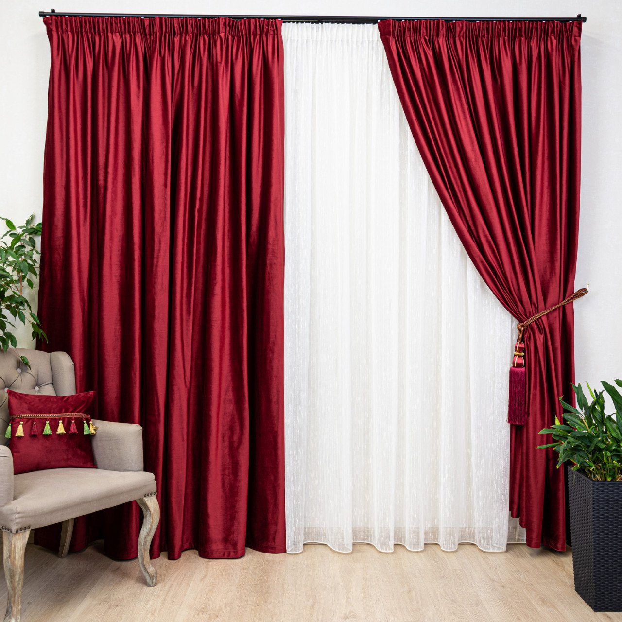 2 Bucati draperii din catifea premium –